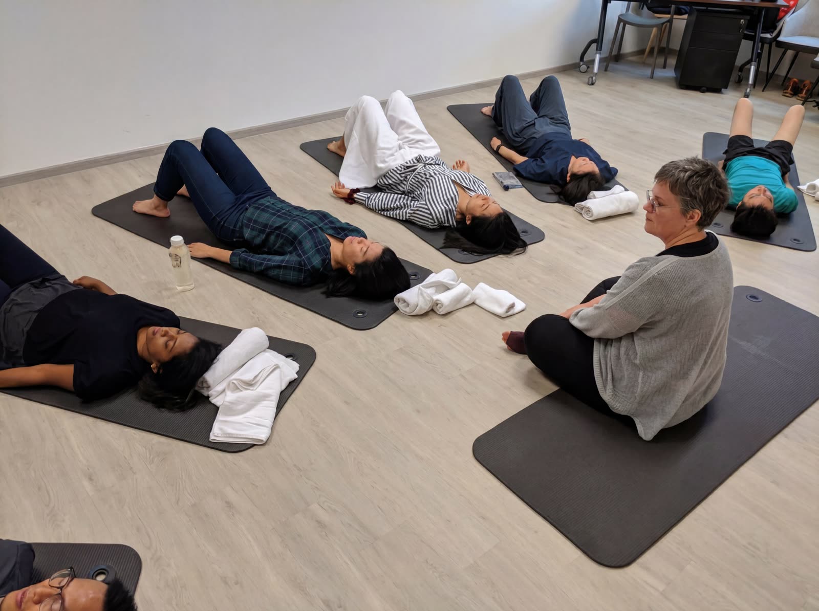 Group somatic healing session — the BHD Asia community in practice
